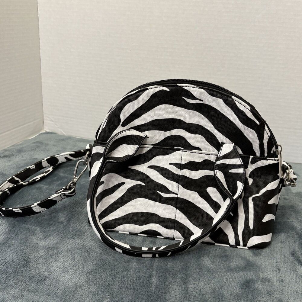 Olivia & Kate Zebra  Striped Dumpling Bag